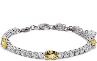 Swarovski Matrix Tennis bracelet - women - glass/Rhodium - M - Silver