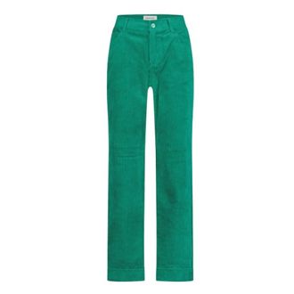 Fab By Fabienne Chapot Fabienne Chapot, Broeken, Dames, Groen, S, Katoen, Corduroy Rechte Broek