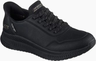 Skechers Womens Skechers Slip-ins: BOBS Squad 4 - Key Look 117740 in Black - Size: 3