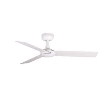 Faro Barcelona Ventilador sin luz aluminio blanco mate 106x106x23.2 cm