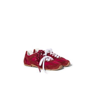 Miu Miu New Balance X Miu Miu 530 Sl Technical Fabric And Suede Sneakers, Woman, Cerise, Size 37,5