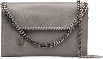 Stella McCartney Falabella Wallet Crossbody Tas - Dames - Clutches - Grijs - ONE Size - Katoen - Tassen