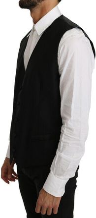Dolce & Gabbana Wool-Silk Blend Vest - Black
