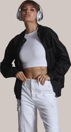 Members Only Womens Windbreaker Oversized Packable Jacket