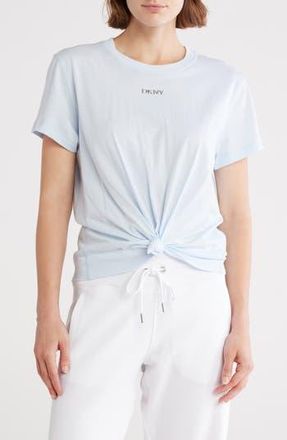 売れ筋商品|||ダナ キャラン ニューヨーク カットソー トップス レディース Women's Mini Stud Logo Short Sleeve Cropped Top Light City Khaki ダナ キャラン ニューヨーク レディース カットソー トップス