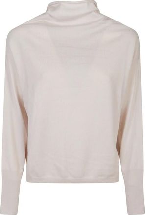 Aragona Trui met Lange Mouwen en Col - Dames - Coltruien - Beige - M - Truien & Vesten
