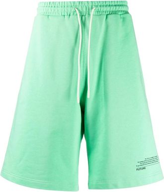 Msgm Shorts Felpa - male - MSGM - Casual Shorts - Green - L - Shorts