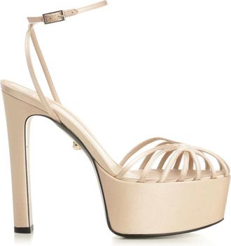 Alev&igrave; Eva PF 135 - Dames - Sandalen met hakken - Roze - 40 EU - Leer - Schoenen