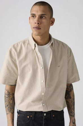 Levi's Camisa de manga corta con botones Authentic - Hombre - XS - Neutral / Waylon Stripe Harvest Gold