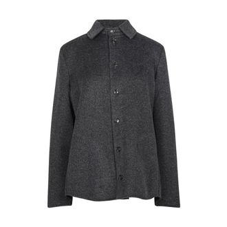 Semicouture Light Jackets, female, Gray, Size: XS Giacca in panno