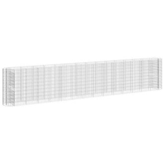 Berkfield Home Gabion Raised Bed Galvanised Iron 540x50x100 cm in Silver | Size: 540 x 50 x 100 cm