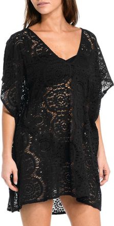 Sunshine 79 Crochet Cover-Up Caftan in Black at Nordstrom Rack, Size Large/x-Large