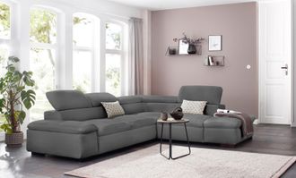 HOME AFFAIRE Ecksofa »Alberto L-Form« mit Kopfteilverstellung, wahlweise mit Bettfunktion