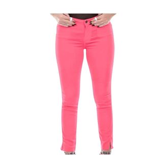 A|X Armani Exchange Cropped Trousers, female, Pink, Size: W29 Super Skinny Slit Capri