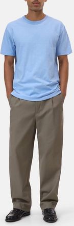 Closed Organic Cotton Classic Slub Short Sleeve T-Shirt In Sky Blue