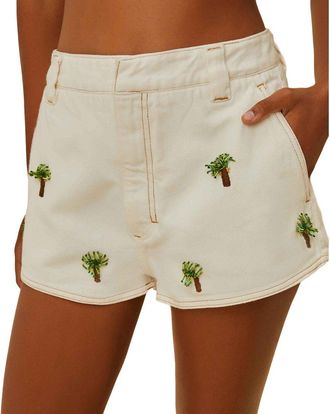 Farm Rio Farm Rio Embroidered Coconut Tree Short