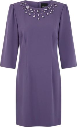 Marc Cain Jurk met Edelstenen - Dames - Jurken - Paars - Maat: XL Poliester