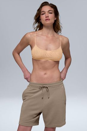 Alo | Airmesh Venus Bralette in Champagne Beige, Size: Medium