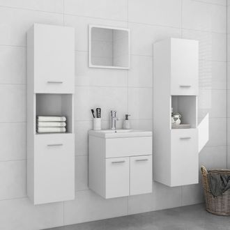 Berkfield Home Bathroom Furniture Set White Engineered Wood
