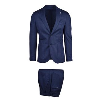 L.B.M. 1911 L.b.m. 1911, Heren, Pakken, Blauw, Maat: S Wol