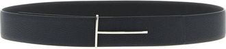 Tom Ford Grain Leather Slim T Reversible Belt - Heren - Riemen - Zwart - 105 CM - Leer - Accessoires