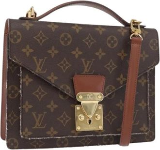 Louis Vuitton Pre-owned Canvas Handtas - Dames - Vintage Handtas - Bruin - ONE Size - Vintage