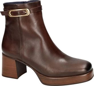 Fluchos Cristel Heeled Boot - Dames - Laarzen met Hak - Bruin - 38 EU - Leer - Schoenen