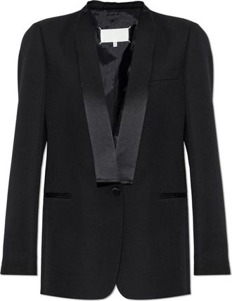 Maison Margiela Wol Blazer Met Enkele Split - Dames - Blazers - Zwart - S - Wol - Jassen