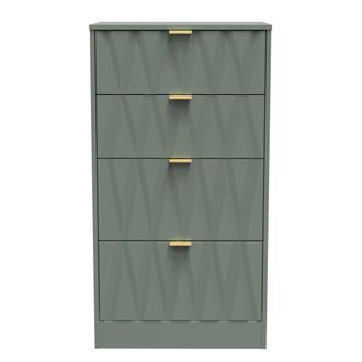 Welcome Furniture Ottawa Ready Assembled 4 Drawer Deep Midi Chest in Reed Green - Welcome Furniture | TJ Hughes