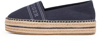 Tommy Hilfiger Womens Denim Platform Espadrilles, Blue (Space Blue), 3.5