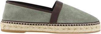 Manolo Blahnik Groene Kalver Suede Espadrilles - Heren - Espadrilles - Groen - 42 EU - Leer - Schoenen