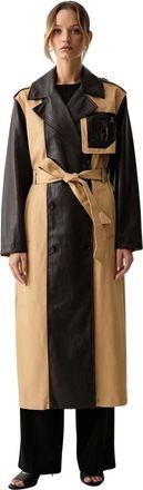 Patrizia Pepe Abrigo de nailon acolchado con detalles de lana - Coats - Mujer - Multicolor - XS