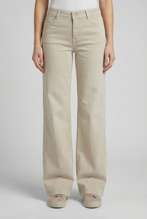 MAC Broeken Weite Jeans MAC DREAM WIDE, Damen, Gr. 34, L&auml;nge 30, smoothly beige, Denim/Jeans, Obermaterial: 75% Baumwolle, 12% Modal, 9% Polyester, 4% Elasthan, f