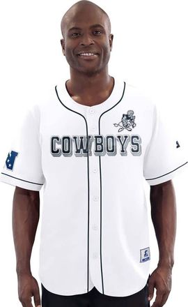 Starter Mens G-III Sports by Carl Banks White Dallas Cowboys Throwback Relay Baseball Jersey at Nordstrom, Size Xx-Large