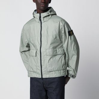 Stone Island Giacca con cappuccio in nylon Membrana 3L TC verde