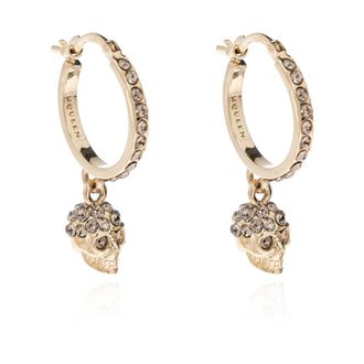 Alexander McQueen Alexander McQueen, Earrings, female, Yellow, Size: ONE SIZE Earrings with Shimmering Crystals
