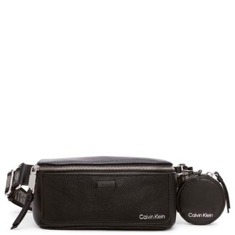 Calvin Klein Womens Millie Novelty Belt Bag, Black/Silver, One Size