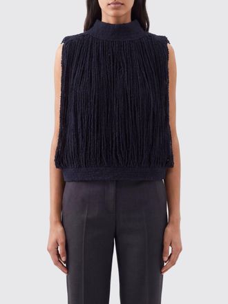 Fabiana Filippi Top dolcevita senza maniche in misto lana seta e cashmere