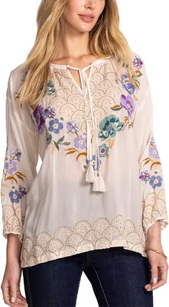 Johnny Was Carmin Blouse