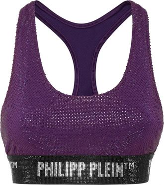 Philipp Plein Bra Stones - Dames - BHs - Paars - S - Katoen - Ondergoed