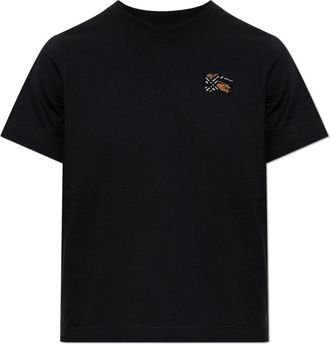 Burberry Frankie T-shirt - Dames - T-shirts - Zwart - M - Katoen - Tops