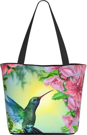 AOOEDM Spring Hummingbirds Ladies Shopping Bag 13x11x7in.The Perfect ValentineS Day Gift.It Is The Best ValentineS Day Gift For Mom, Daughter, Wife,Etc