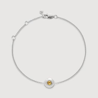 Monica Vinader Sterling Silver November Birthstone Chain Bracelet Citrine
