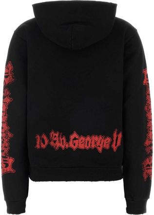 Balenciaga Womens Hoodie Black Cotton Sweater