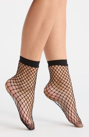 Nordstrom Whalenet Anklet Socks in Black at Nordstrom, Size 9