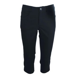 C.Ro Dark Navy Capri Trousers with Slits - female - C.Ro - Cropped Trousers - Blue - XL - Trousers