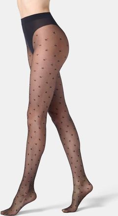 Orobl&ugrave; Floret Sheer Tights in Black at Nordstrom, Size Medium
