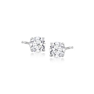 Ross-Simons Lab-Grown Diamond Stud Earrings in Sterling Silver