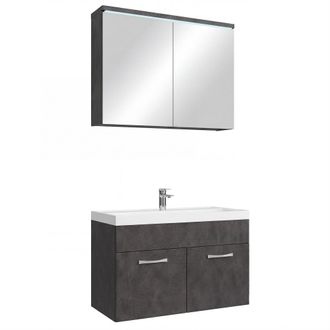 Badplaats Badplaats Mueble De Ba&ntilde;o Paso 02 80 X 40 Cm - Gris Oscuro - Mueb