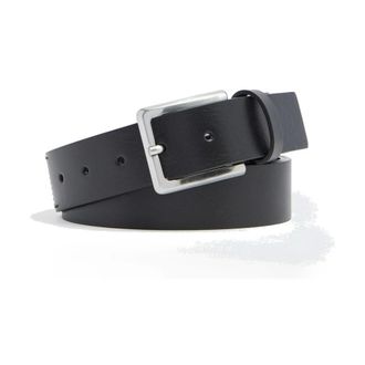 Piquadro Leren Riem met Doornsluiting - Heren - Accessoires - Zwart - Maat: ONE Size Leer